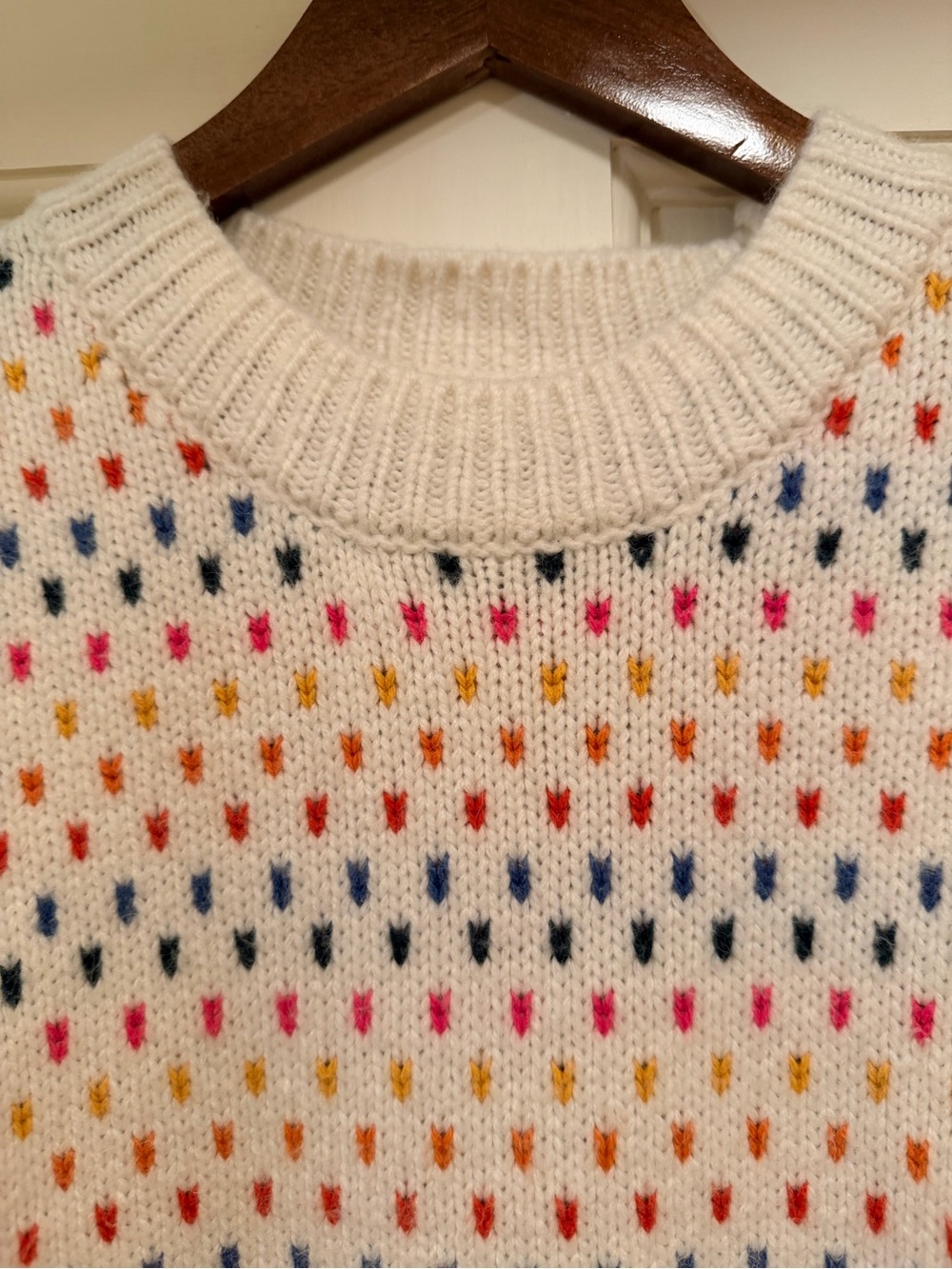 Marine Layer Alma Rainbow Speckle Wool Alpaca Blend Sweater Medium - Picture 3 of 6